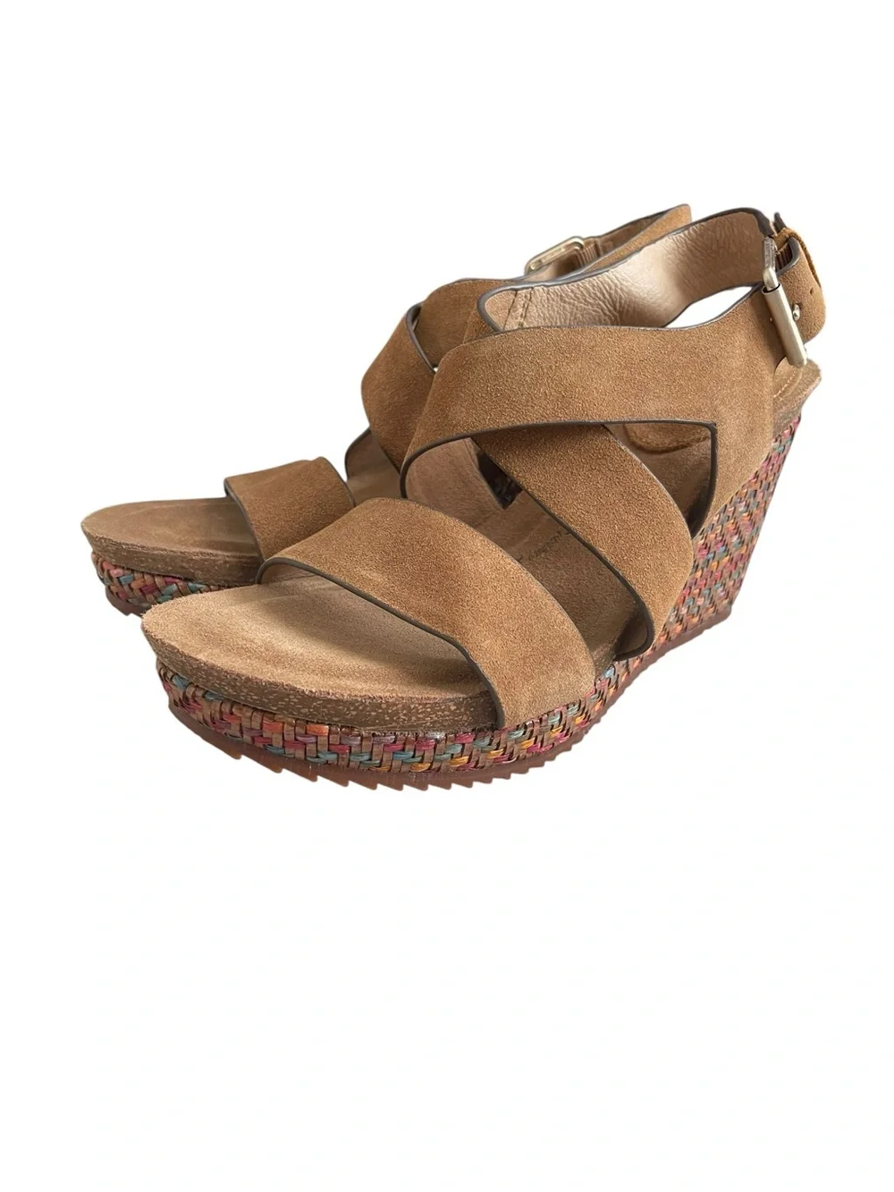 Sofft Hadison Wedge Suede Sandals Women’s Size 9 Comfortable
